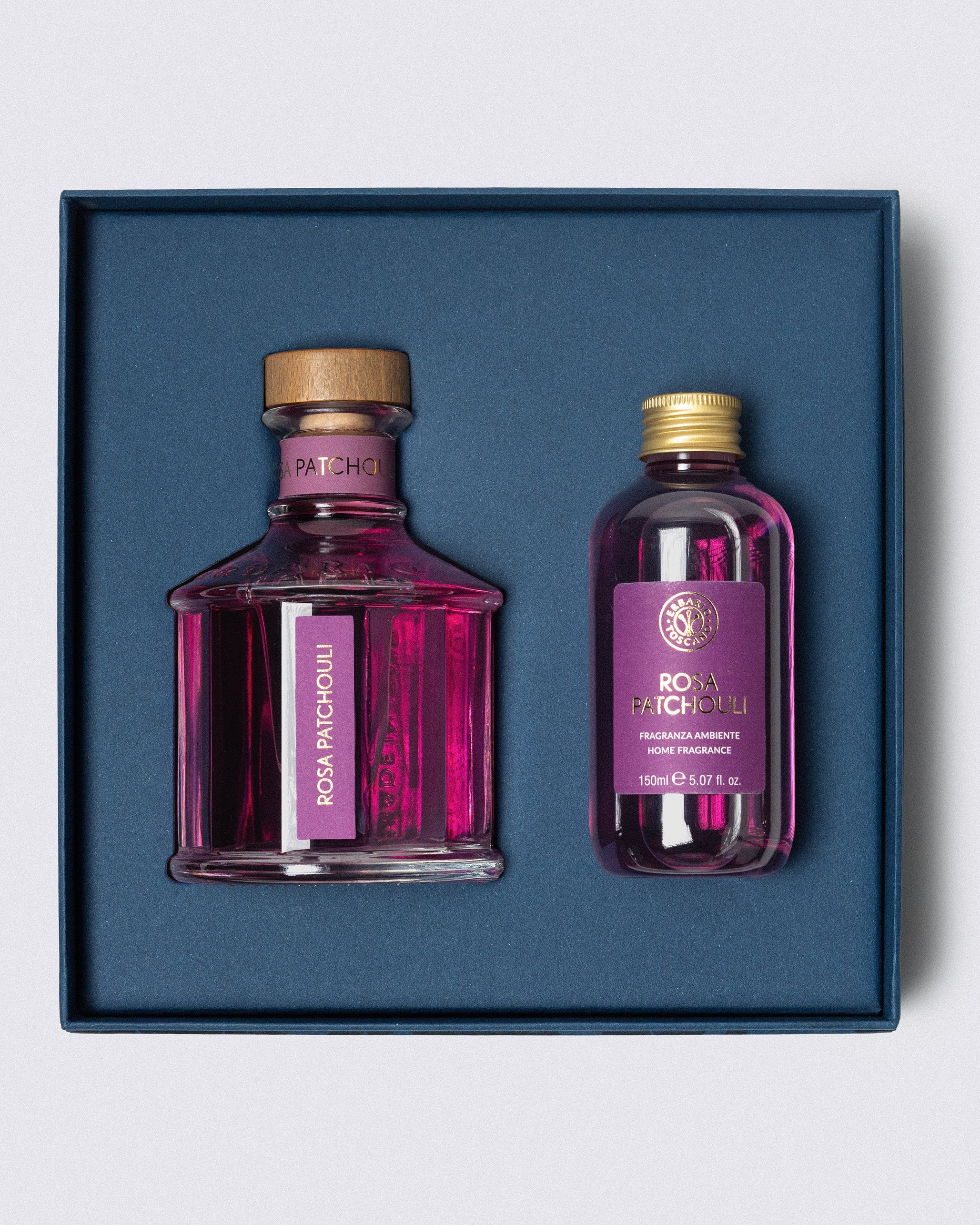 GESCHENKIDEE RAUMDUFT UND NACHFÜLLUNG ROSA PATCHOULI